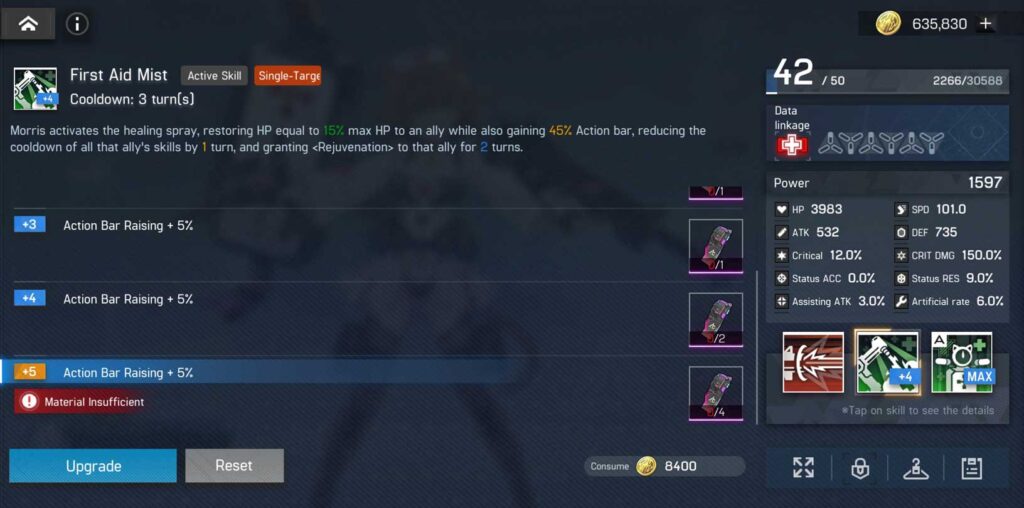 How to upgrade skills of Artery Gear