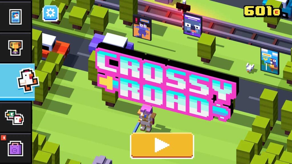 crossy road mobile game