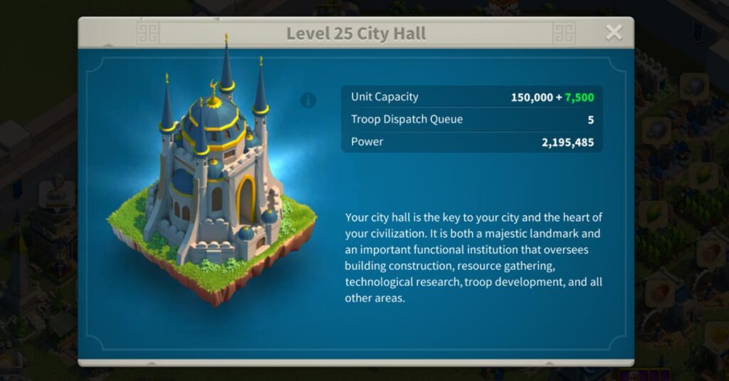 Rok city hall max level