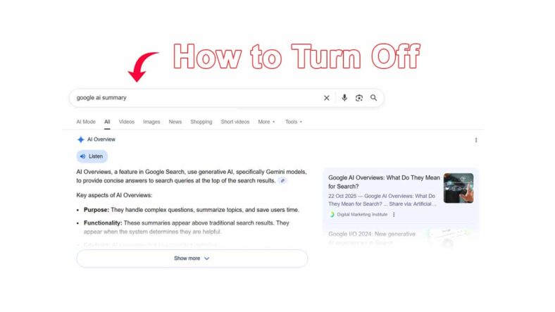 How to Turn Off Google AI Overview