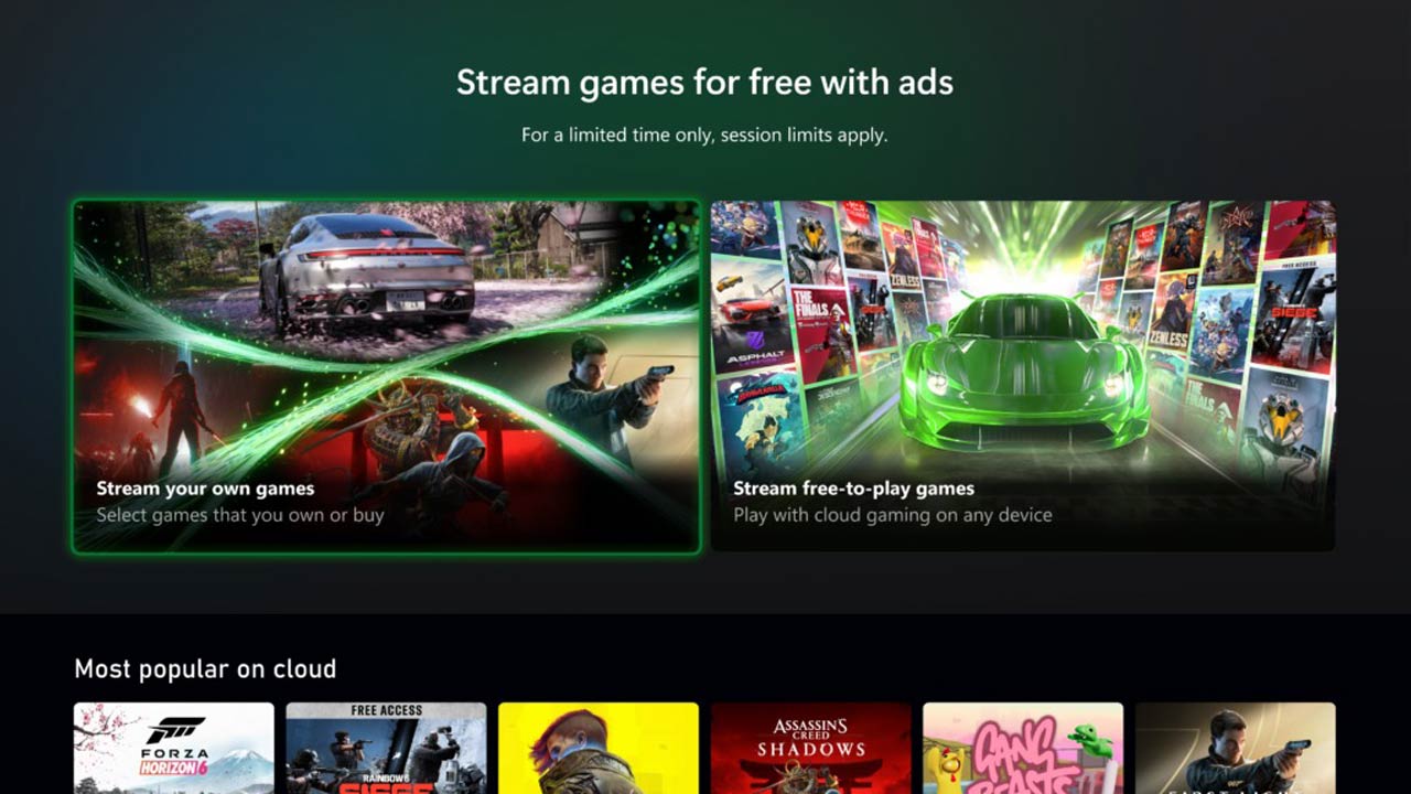 microsoft is testing free xbox cloud gaming with ads
