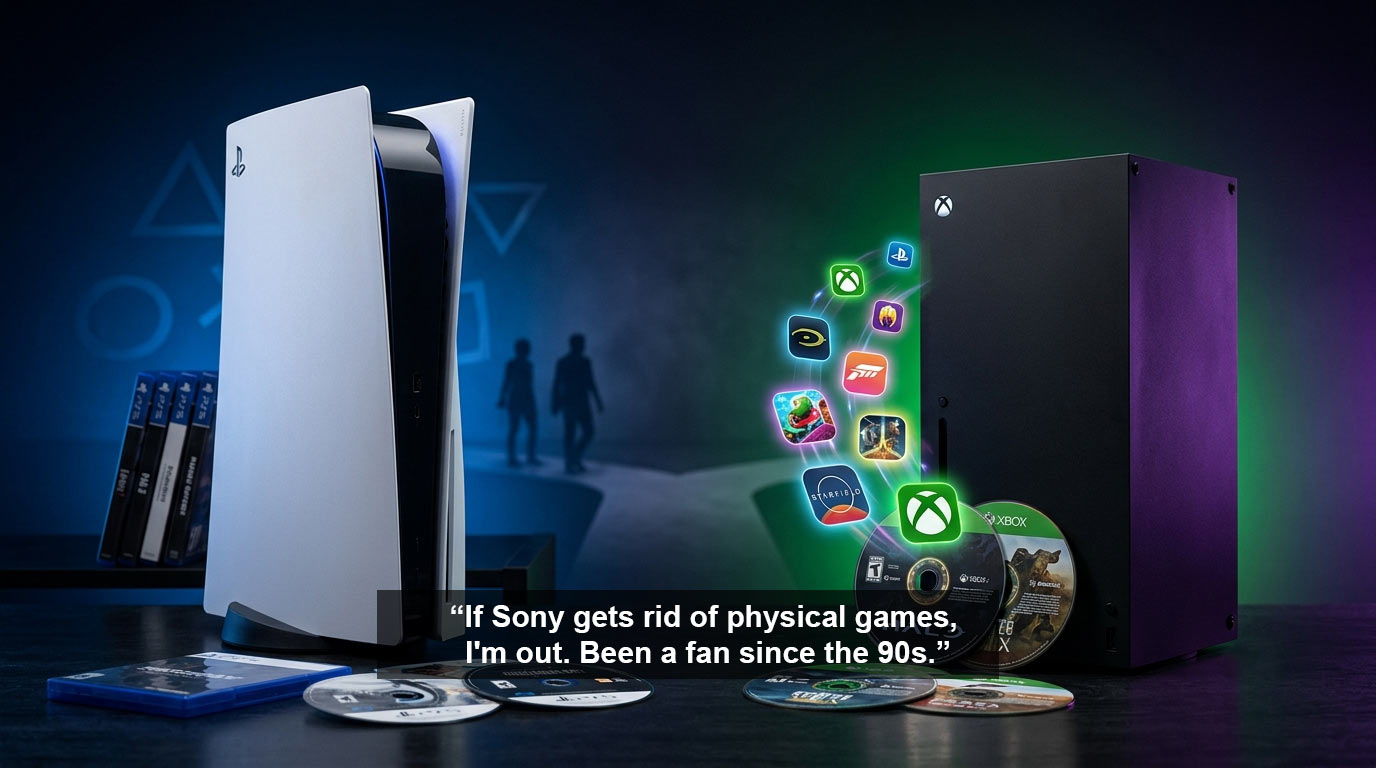 playstation fans look at xbox after Disc to Digital