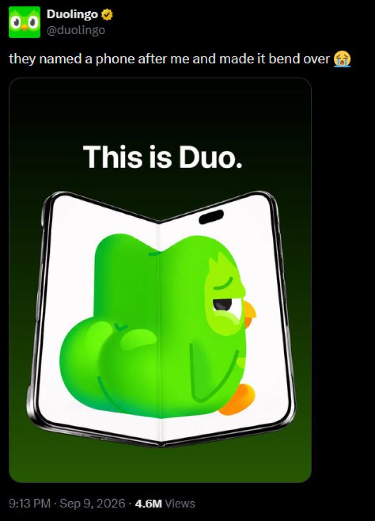 Duolingo takes a Jab at apple for iPhone Duo